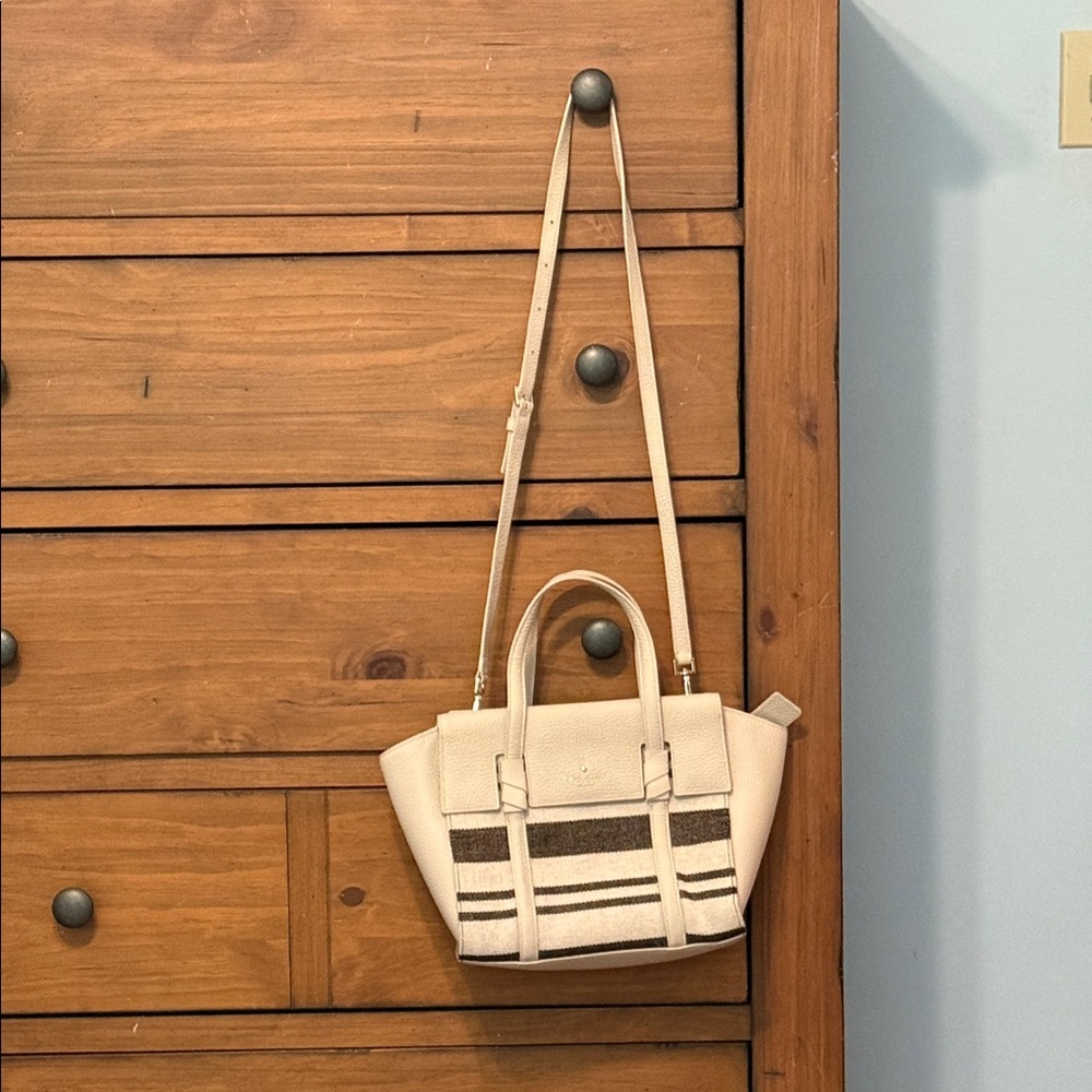 Kate Spade Cream and Brown Crossbody Bag